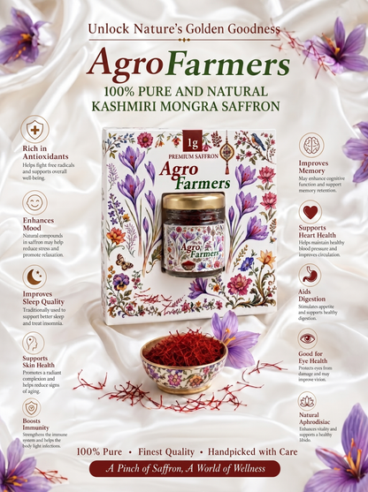 shop Kashmiri Saffron ( Kesar)  1 Gram Online India Agro farmers 